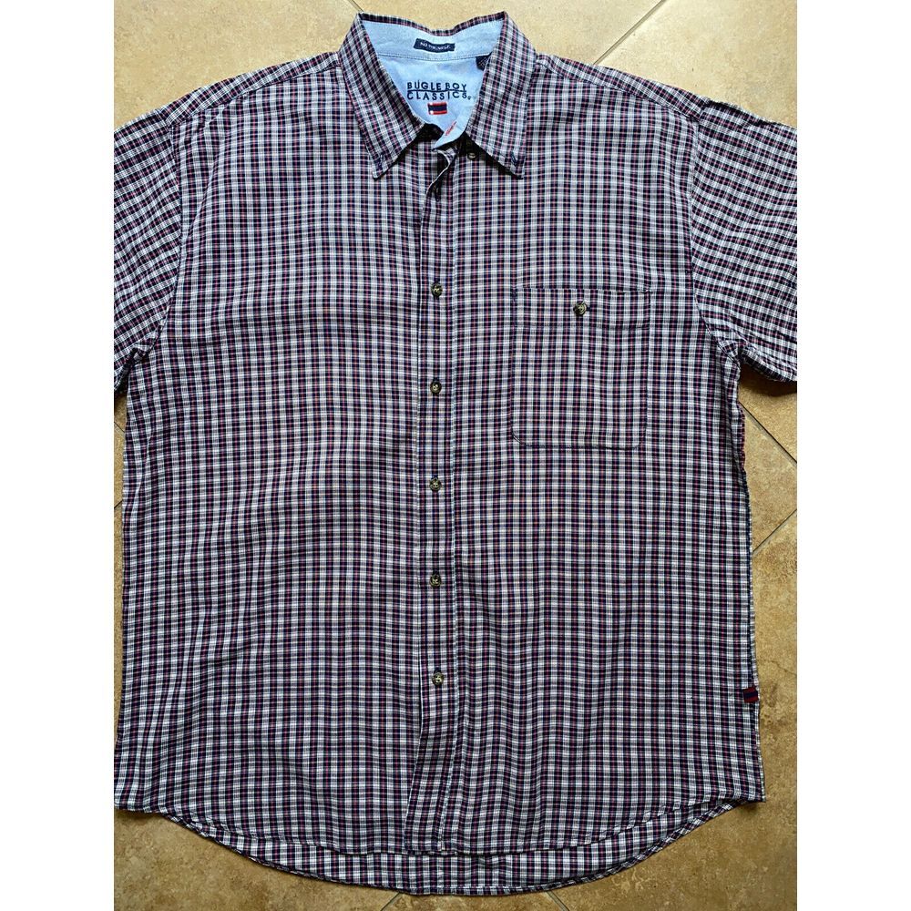 Bugle Boy Company  Mens Button Up Short Sleeve ‎ Shirt Multiple Colors Size L